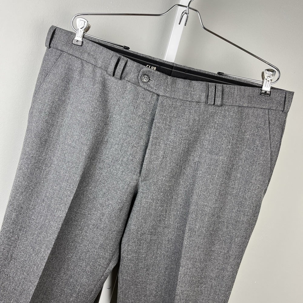 Club of Comfort Roudiere Plasma Santos‎ Dress Pants Mens 38x30 Gray Wool Blend